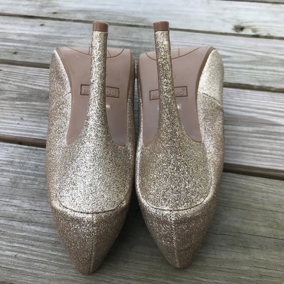 Bamboo Women Heel Pump Shoe Gold Tone Office-015 - Picture 6 of 8